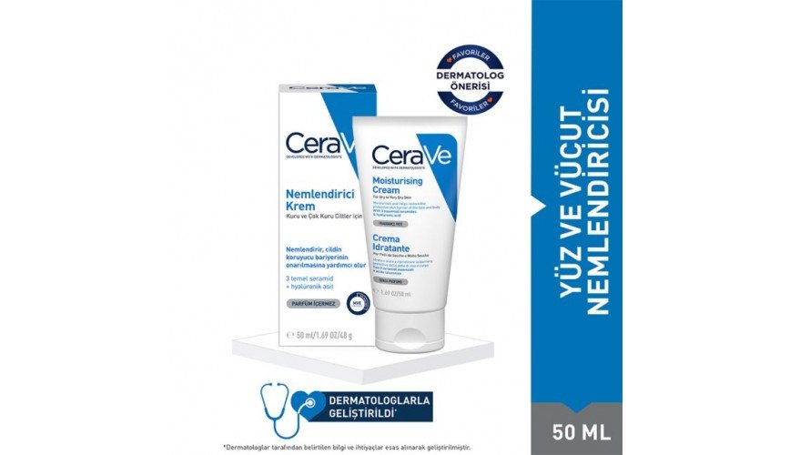 CeraVe Moisturising Cream - Nemlendirici Bakım Kremi 50ml